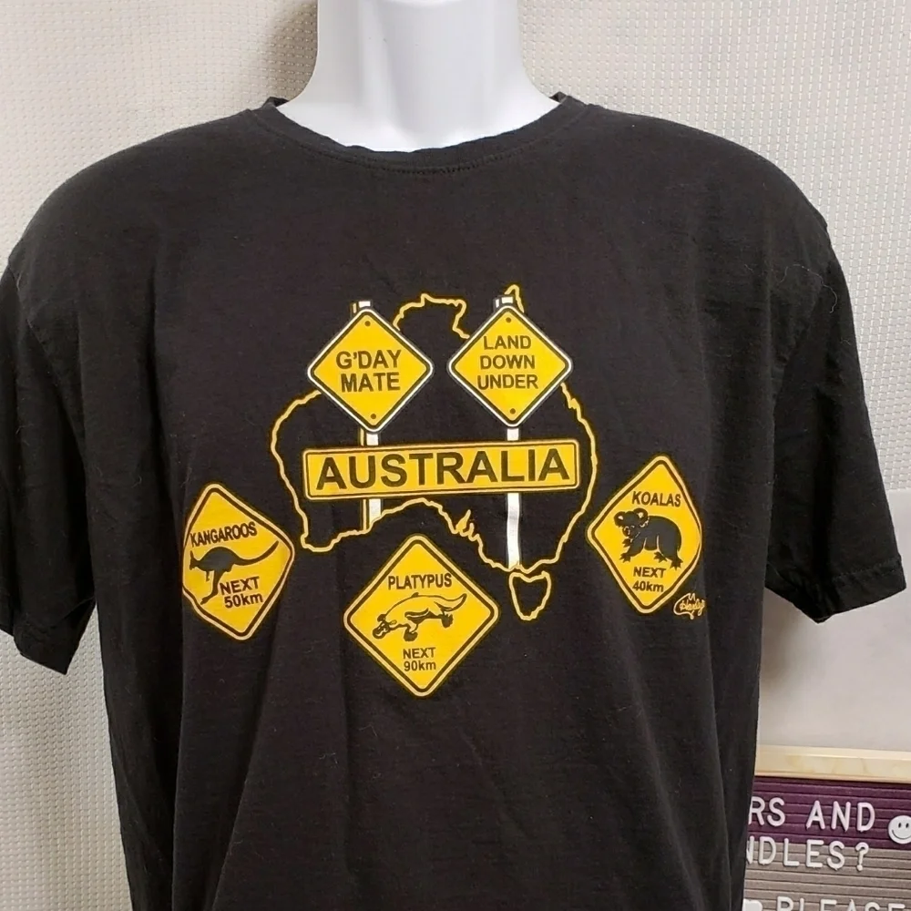 Hoxley Australia Shirt Black Signs Large